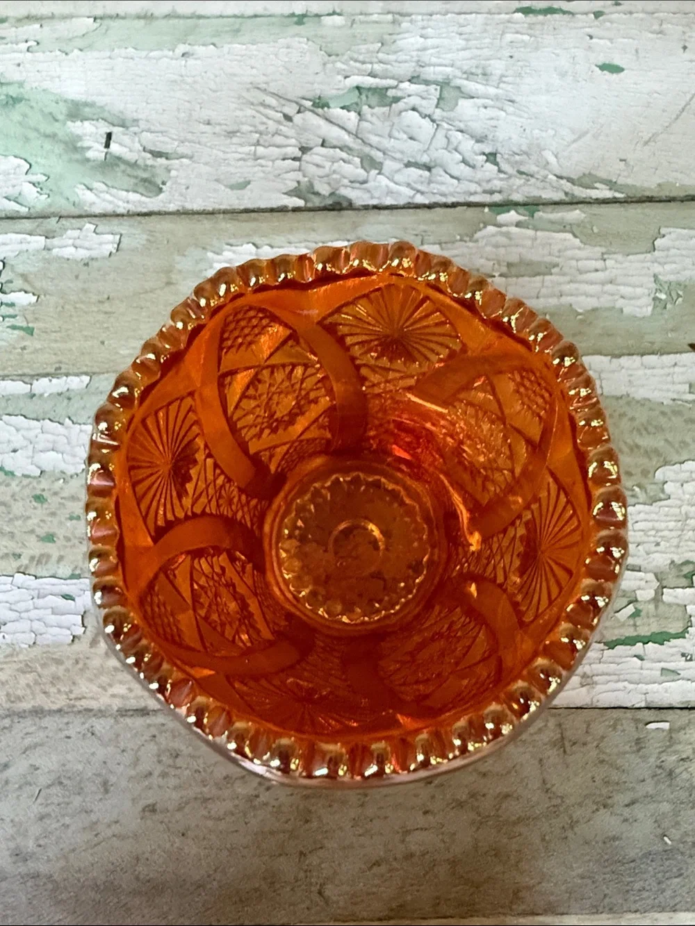 🌿Vintage Imperial Glass Co. Marigold Carnival Glass Toothpick Holder